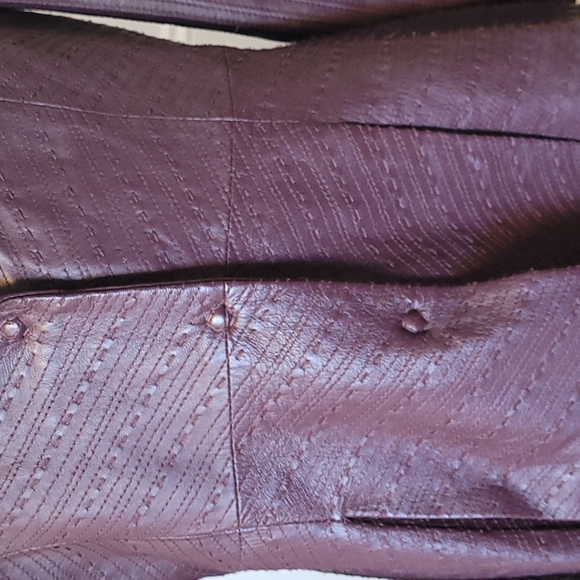 Pamela McCoy Couture vintage leather coat size M - Picture 4 of 13